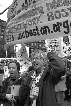 Women's Fightback Network contingent, antiwar march Boston, MA, March 29, 2003